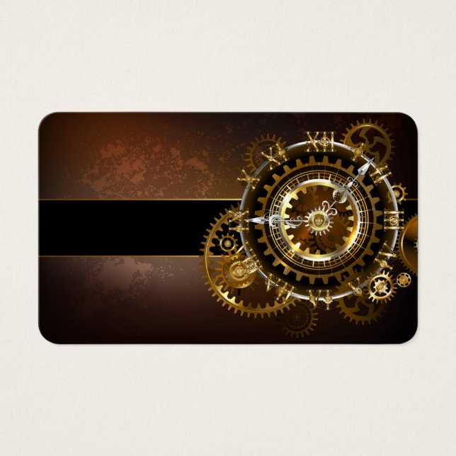 Horloge Steampunk avec des engrenages anciens (Devant)
