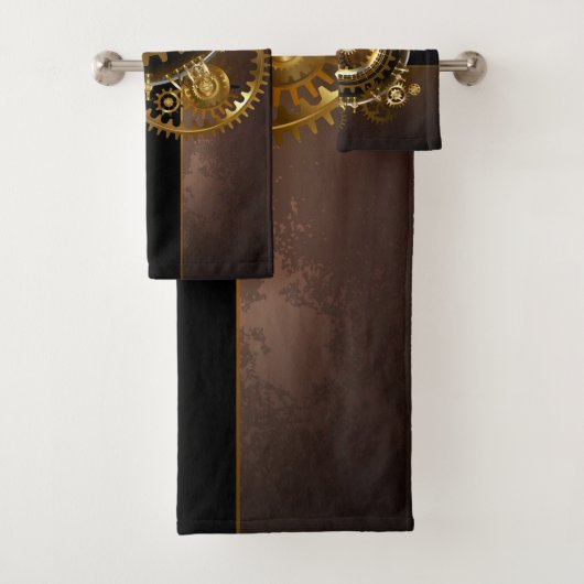 Horloge Steampunk avec des engrenages anciens (En situation)