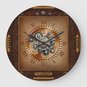 Horloge Steampunk~Gros engrenage antique~Numéros r