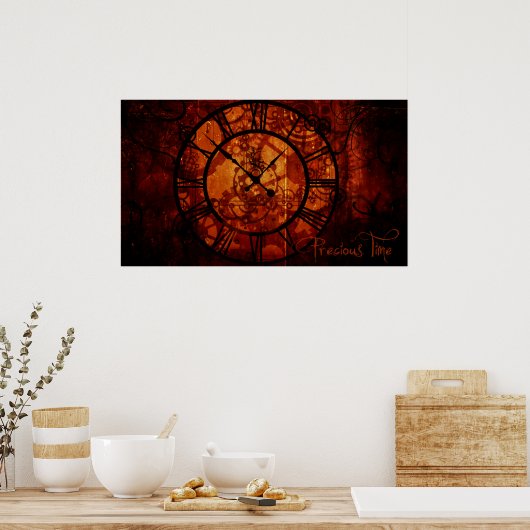 Horloge Steampunk Poster (Cuisine)