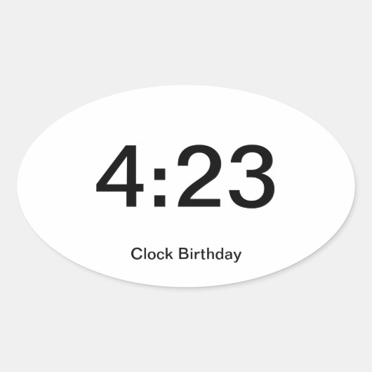 Horloge Sticker Anniversaire 4:23 (Devant)