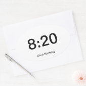 Horloge Sticker Anniversaire 8:20 (Enveloppe)