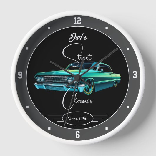 Horloge Street Classy Sixties Car N'Importe Quel Nom Noir (Recto)