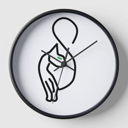 Horloge Style Kitty Cat Outline (Recto)
