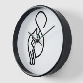 Horloge Style Kitty Cat Outline (Angle)