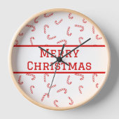 Horloge Sucre de canne personnalisé Noël (Recto)