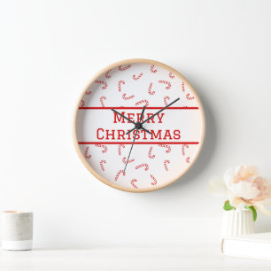 Horloge Sucre de canne personnalisé Noël