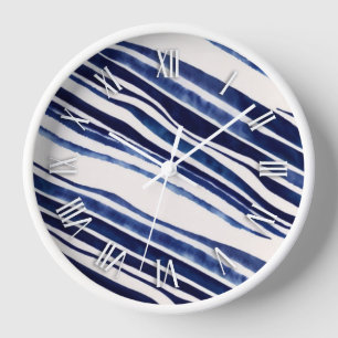 Horloge Summer Navy Blue Boat Populaire Stripes Collection