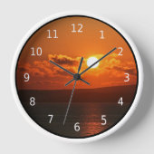 Horloge Sunrise over the sea in Cornwall, border noir (Recto)