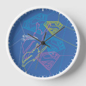 Horloge Supergirl et logo en couleurs (Recto)