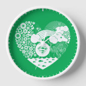 Horloge Supergirl Floral Peace Heart Graphisme (Recto)