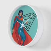 Horloge Supergirl Hovering en costume bleu (Angle)