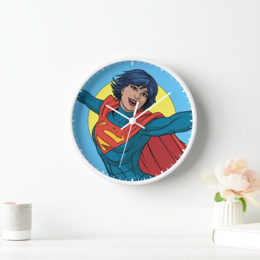 Horloge Supergirl volant en costume bleu (Maison)