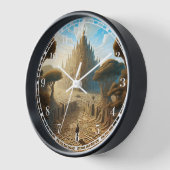 Horloge Surreal Maze Château Paysage Imaginaire Art (Angle)