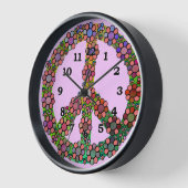 Horloge SYMBOLE DE LA PAIX Fleur Plutôt (Angle)