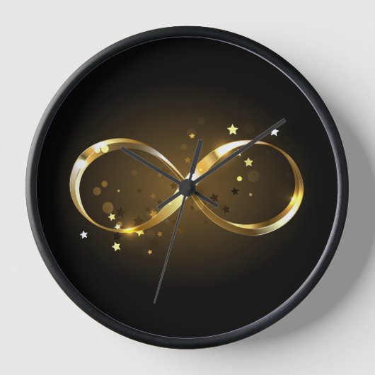 Horloge Symbole d'infini doré (Recto)