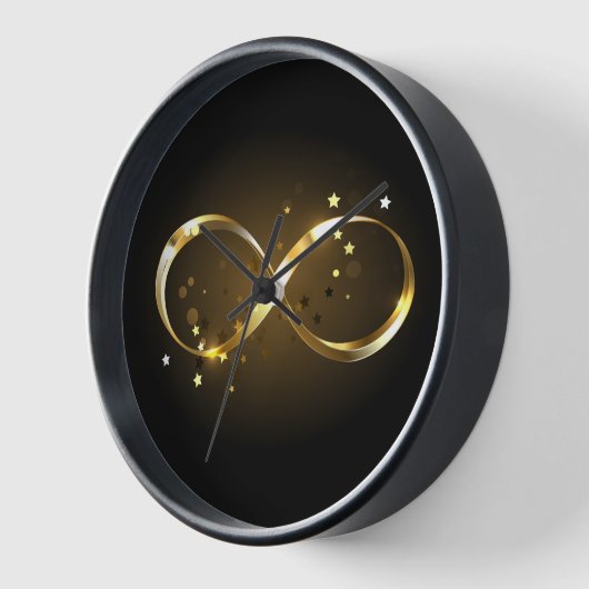 Horloge Symbole d'infini doré (Angle)