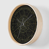 Horloge Symbole Zodiac horoscope constellations carte or (Angle)