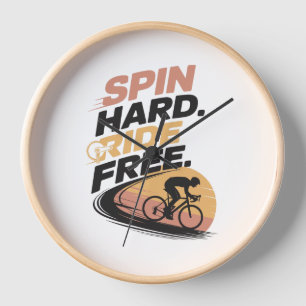 Horloge T-shirt Bicycling gratuit à vélo