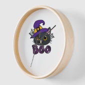 Horloge T-shirt classique de l'équipage Boo d'Halloween (Angle)