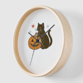 Horloge T-shirt classique éffrayant pour Halloween Kitty (Angle)