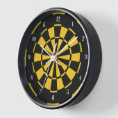 Horloge Tableau noir jaune (Angle)