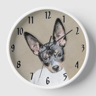 Horloge Tableau Rat Terrier - Cute Original Chien Art