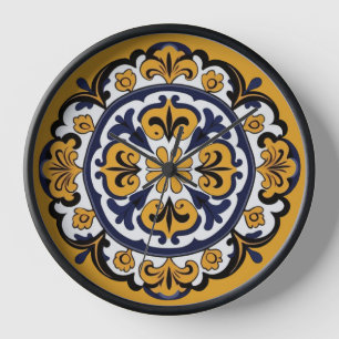 Horloge Talavera Carrelage Cuatro