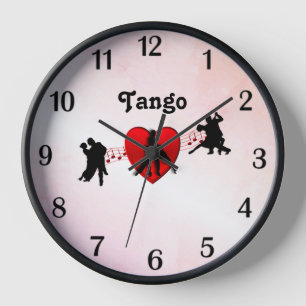 Horloge Tango Dance I Heart New Twist Design Numbers