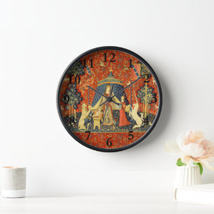 Horloge Tapisserie Médiévale de la Dame et la Licorne : Ar
