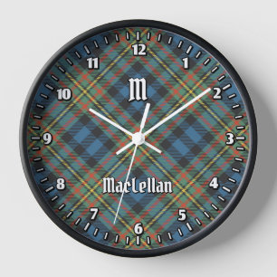 Horloge Tartan ancien du clan MacLellan