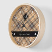 Horloge Tartan beige et Brown (Angle)