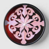Horloge Tasse Géométrie Cachée de la Nature Abstraite (Recto)
