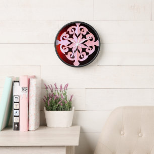 Horloge Tasse Géométrie Cachée de la Nature Abstraite