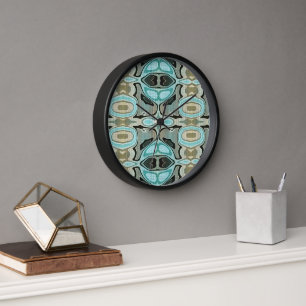 Horloge Taupe Turquoise Aqua Turquoise Hip Bohemian Bali A