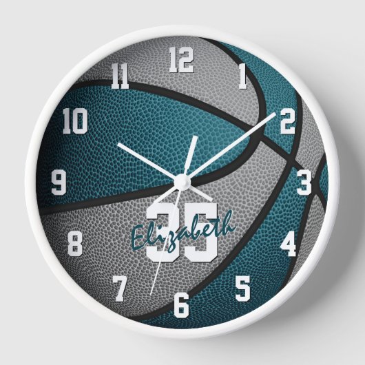 Horloge teal gray girrboys boys basket-ball (Recto)