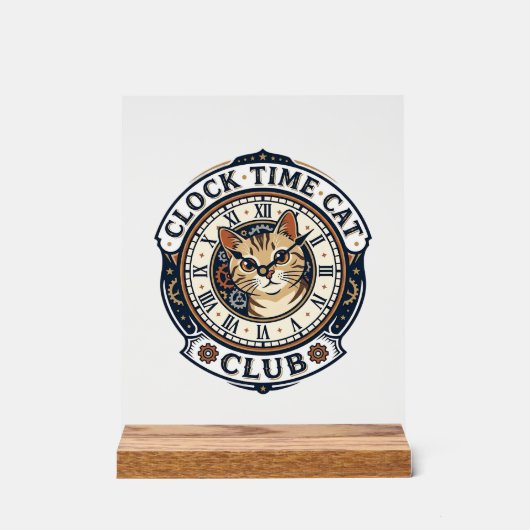 Horloge Temps Chat Chat Graphique Tee Art - Horlog (Recto)
