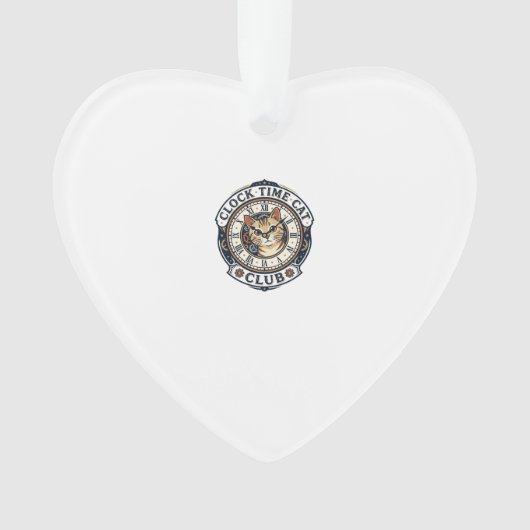 Horloge Temps Chat Chat Graphique Tee Art - Horlog (devant)