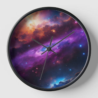 Horloge Temps cosmique : Mur d'inspiration spatiale