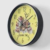 Horloge temps de couture mignon ajouter du texte (Angle)