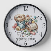 Horloge temps de couture mignon ajouter du texte (Recto)