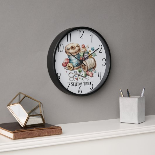 Horloge temps de couture mignon ajouter du texte (Bureau)