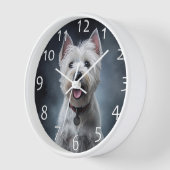 Horloge Terrier blanc de West Highland (Angle)