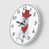 Horloge Terrier West Highland Blanc (Angle)