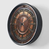 Horloge Tête de temps en cuivre Steampunk (Angle)