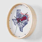 Horloge Texas Floral Doodles (Angle)
