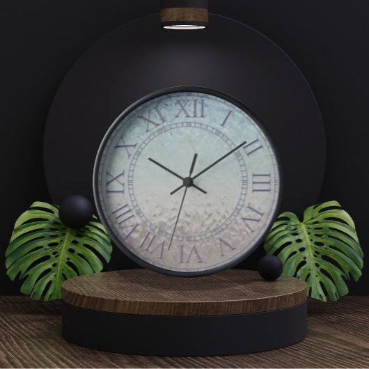 Horloge Texture de verre chiffres romains