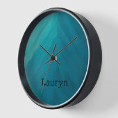 Horloge texture turquoise en verre (Angle)