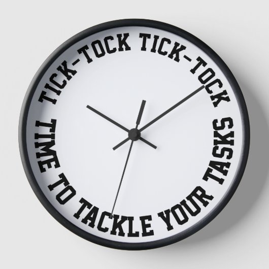 Horloge Tick-Tock Tick-Tock Time To Tac Your Tasks Wall (Recto)