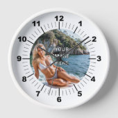 Horloge TIME! ⏰ Custom Wall Clock – Add Your Design (Recto)